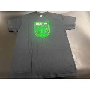 Austin MLS FC‎ Soccer T-Shirt Men's  Black & Neon Green Size Medium NEW
